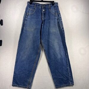 1st Element Jeans Wear Denim Blue Wash Relaxed Fit Mens 29x30 Retro Grunge Baggy